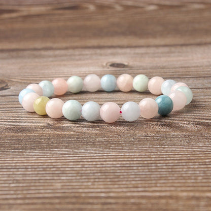 Rainbow Morganite Stone Bracelet 8''