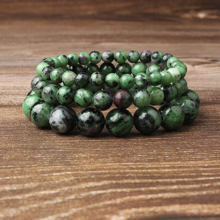 Ruby Zoisite Beads Bracelet 8''