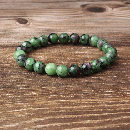 Ruby Zoisite Beads Bracelet 8''