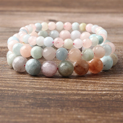 Rainbow Morganite Stone Bracelet 8''