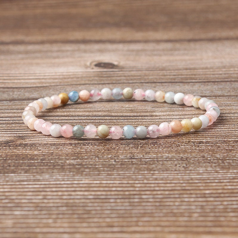 Rainbow Morganite Stone Bracelet 8''