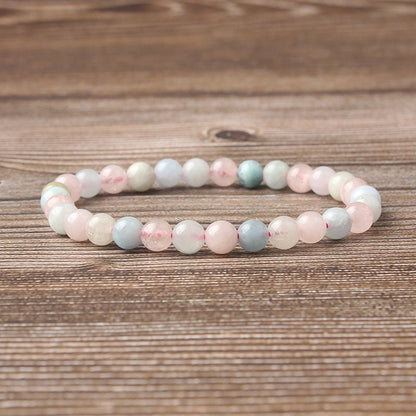 Rainbow Morganite Stone Bracelet 8''