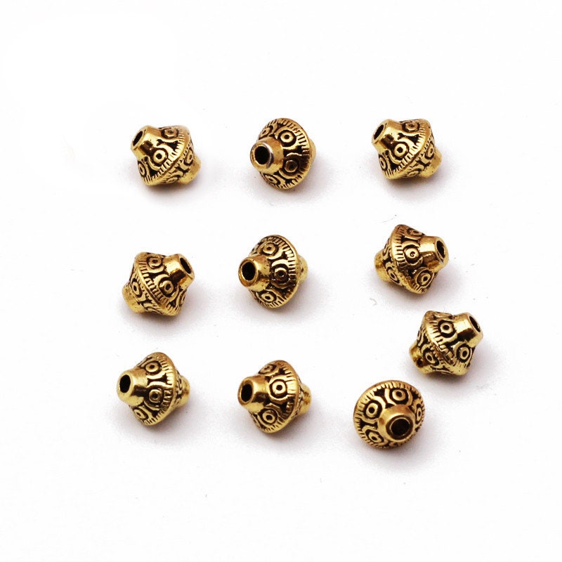 6mm Alloy Beads  Gold, Silver Alloy 50pcs