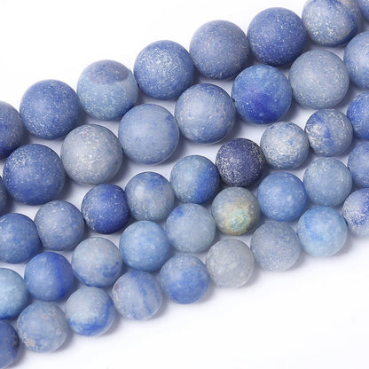 Blue Aventurine Matte Beads 4mm 6mm 8mm 10mm 12mm 15''