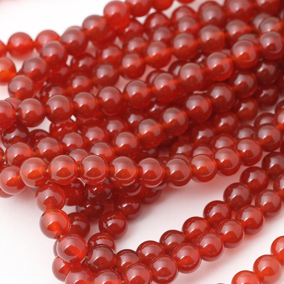 Red Carnelian Beads 4mm 6mm 8mm 10mm 12mm 15''