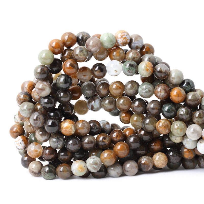 Afrikansk jade, naturlig ædelsten, rund sten 6mm 8mm 10mm 15''