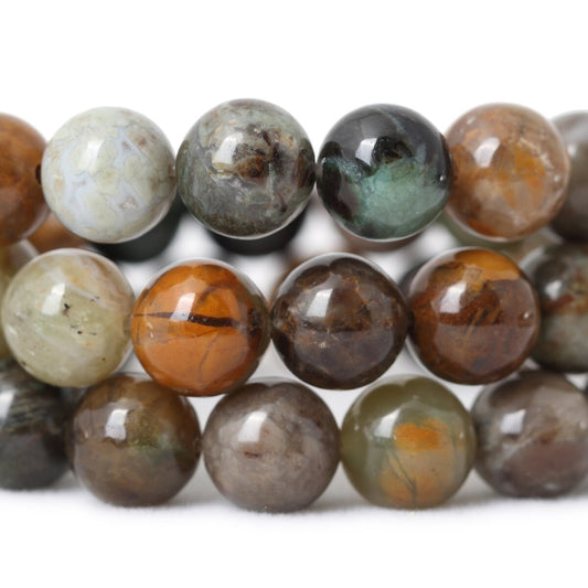 Afrikansk jade, naturlig ædelsten, rund sten 6mm 8mm 10mm 15''