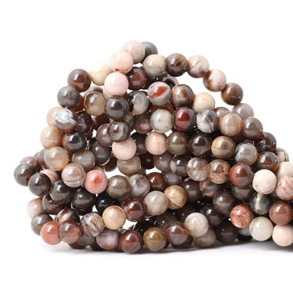 Petrified Wood Jade Beads 6mm 8mm 10mm 12mm 15''