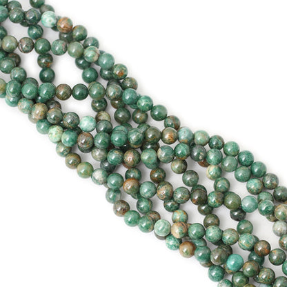 Afrikansk jade, naturlig ædelsten, rund sten 6mm 8mm 10mm 15''
