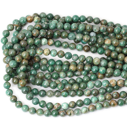 Afrikansk jade, naturlig ædelsten, rund sten 6mm 8mm 10mm 15''