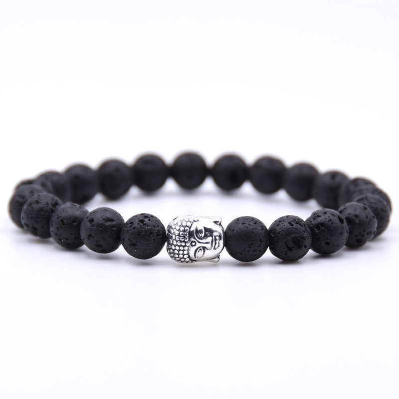 Natural Stone Bracelet Buddha Bracelet 8mm 8''