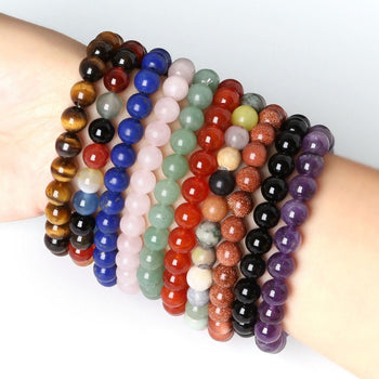 Natural Stone Bracelet 8mm 8''
