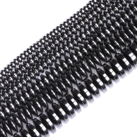Perles rondelles en hématite 4 mm, 6 mm, 8 mm, 10 mm, 15 pouces