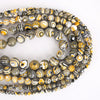 Yellow Black White Malachite Beads 4mm 6mm 8mm 10mm 12mm 15''