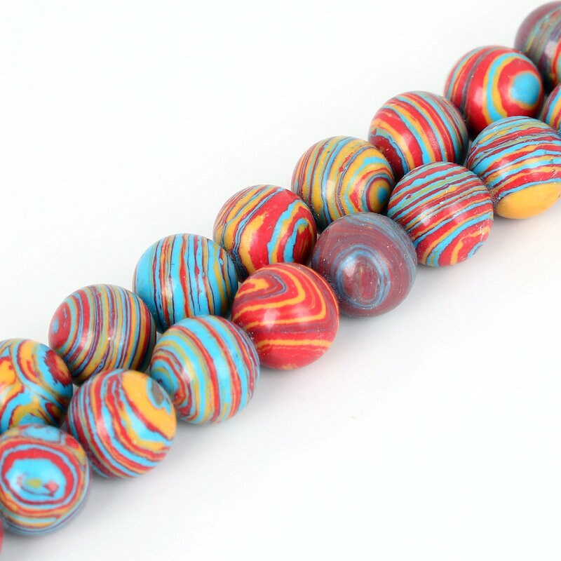 Red Blue Malachite Beads 4mm 6mm 8mm 10mm 12mm