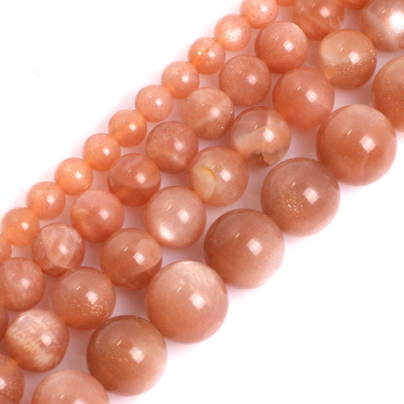 AAA Genuine Sunstone Beads 4mm 6mm 8mm 10mm 15''