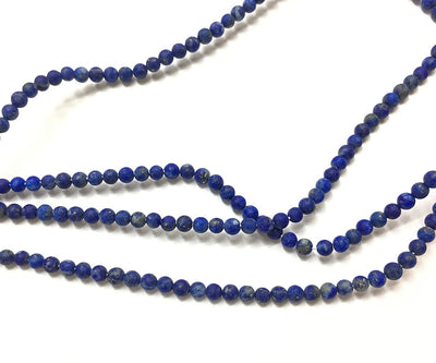 Genuine Lapis Lazuli Matte Beads 2mm 3mm 4mm