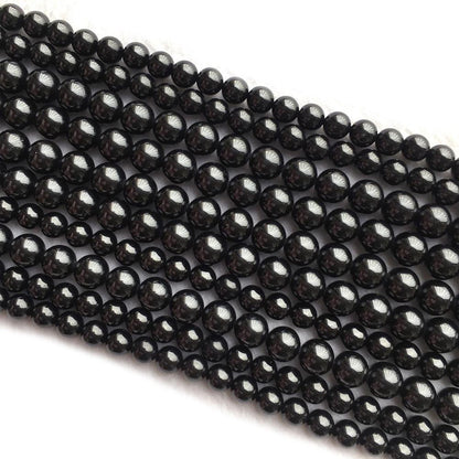 AA Black Spinel Stone Beads 4mm 6mm 8mm 10mm 15''