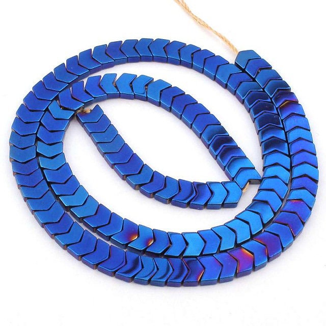 Hæmatit pilperler 3x6mm 6x8mm