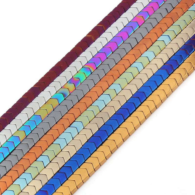 Hæmatit pilperler 3x6mm 6x8mm