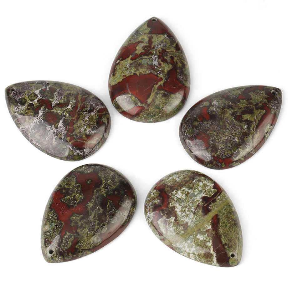 Dragon Bloodstone Pendant 2pcs