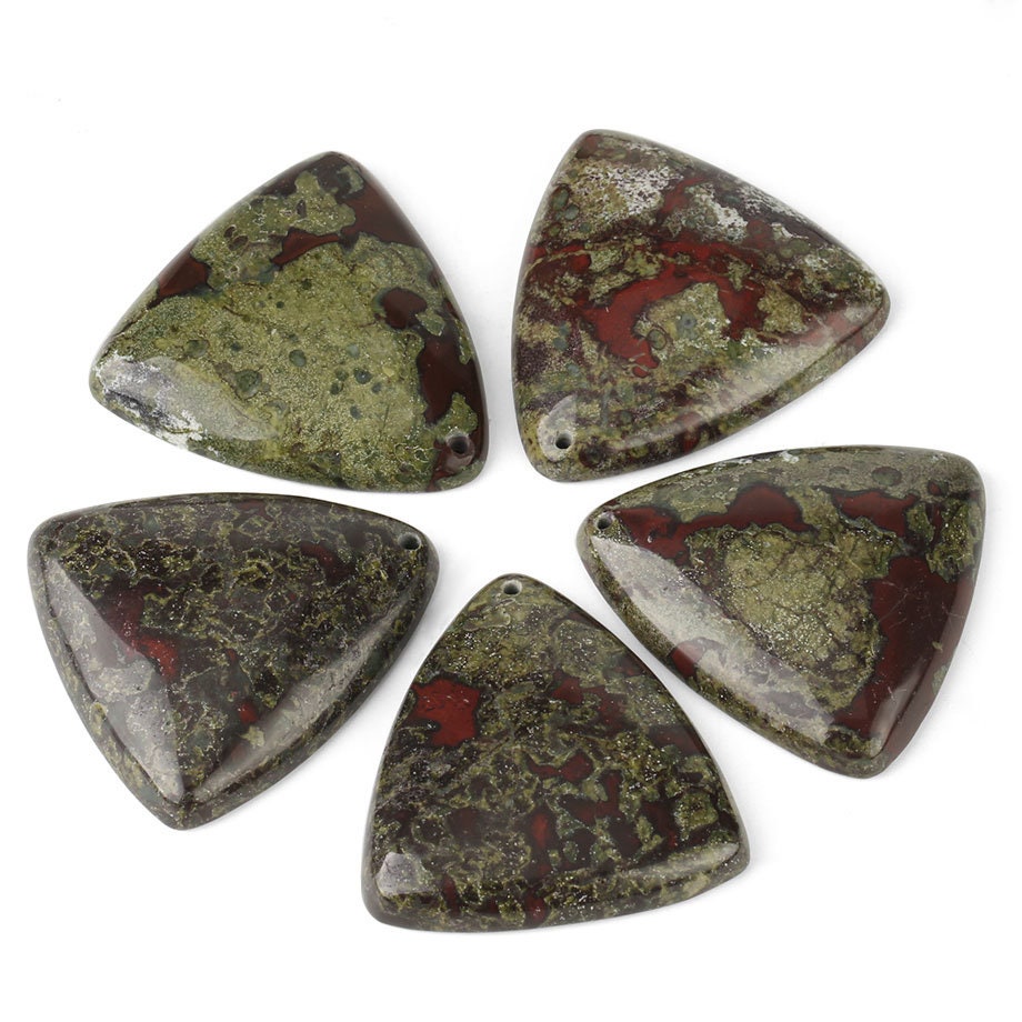 Dragon Bloodstone Pendant 2pcs