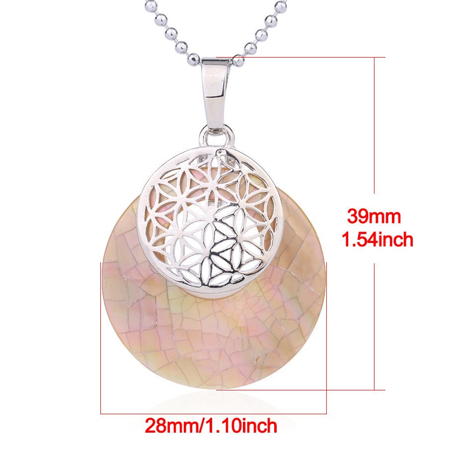 Shell Pendant Halskæde, Charms Pendant Til Kvinder, Abalone Shell Halskæde Smykker 18''