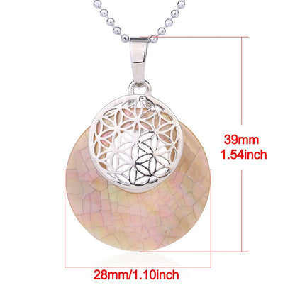 Shell Pendant Halskæde, Charms Pendant Til Kvinder, Abalone Shell Halskæde Smykker 18''