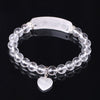 Crystal Heart Bracelet 7''