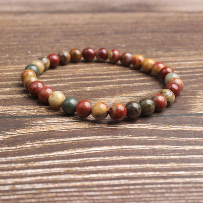 Picasso Jasper Beads Bracelet 8''