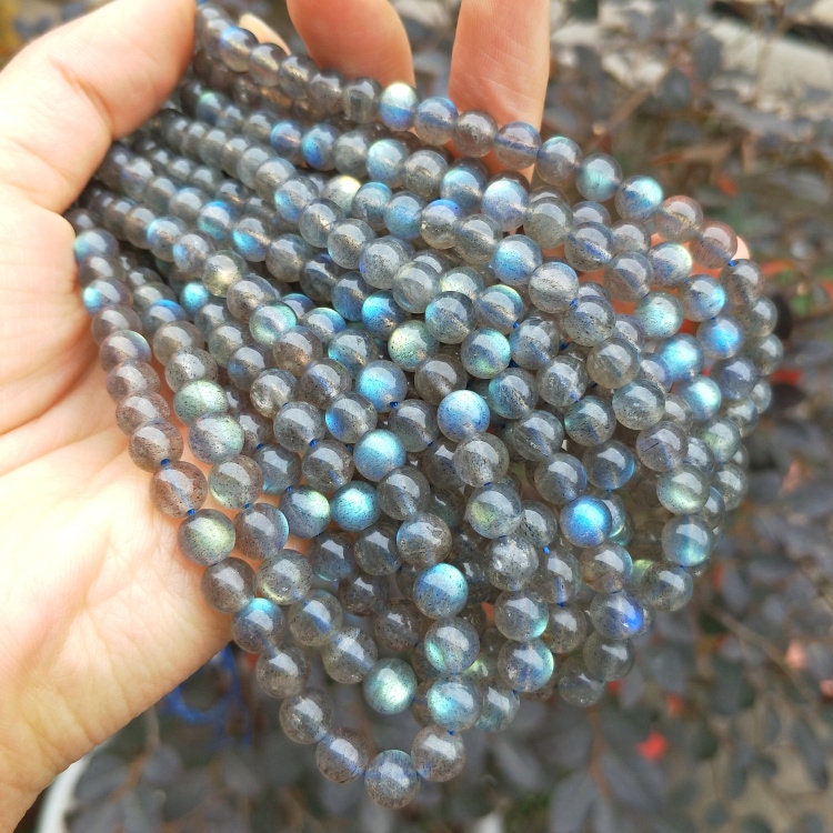 Perles de labradorite de qualité supérieure 4 mm 5 mm 6 mm 8 mm 10 mm 15''