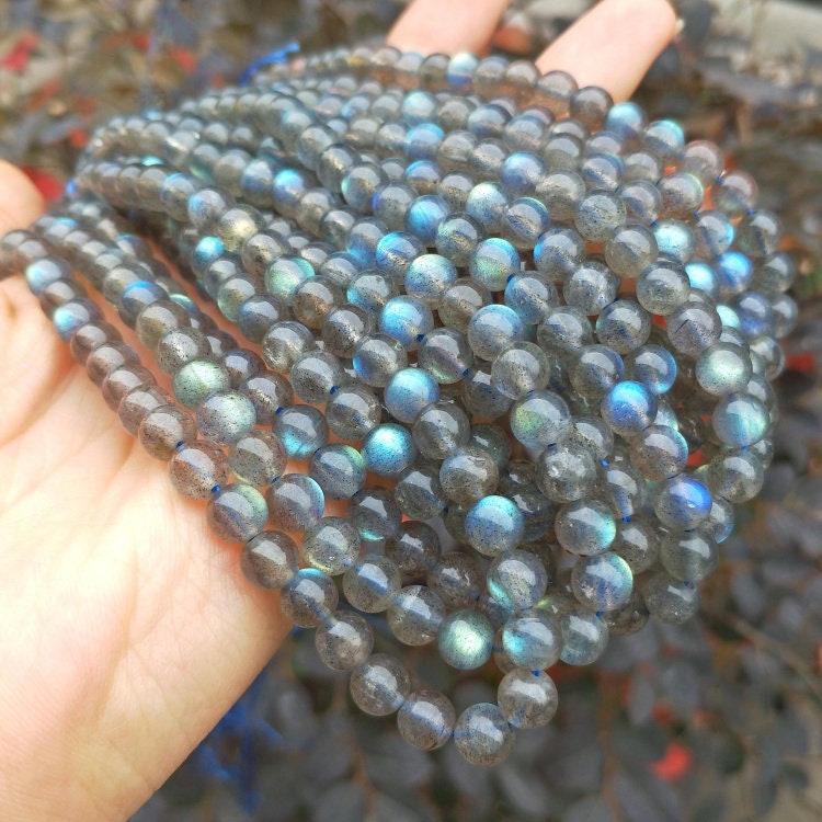 Perles de labradorite de qualité supérieure 4 mm 5 mm 6 mm 8 mm 10 mm 15''