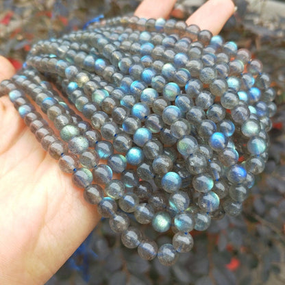 Perles de labradorite de qualité supérieure 4 mm 5 mm 6 mm 8 mm 10 mm 15''