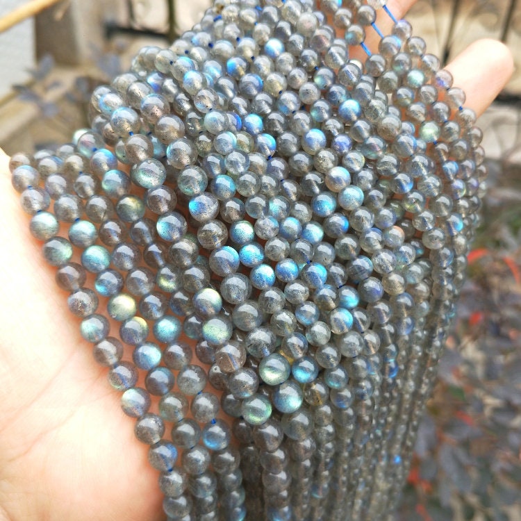 Perles de labradorite de qualité supérieure 4 mm 5 mm 6 mm 8 mm 10 mm 15''