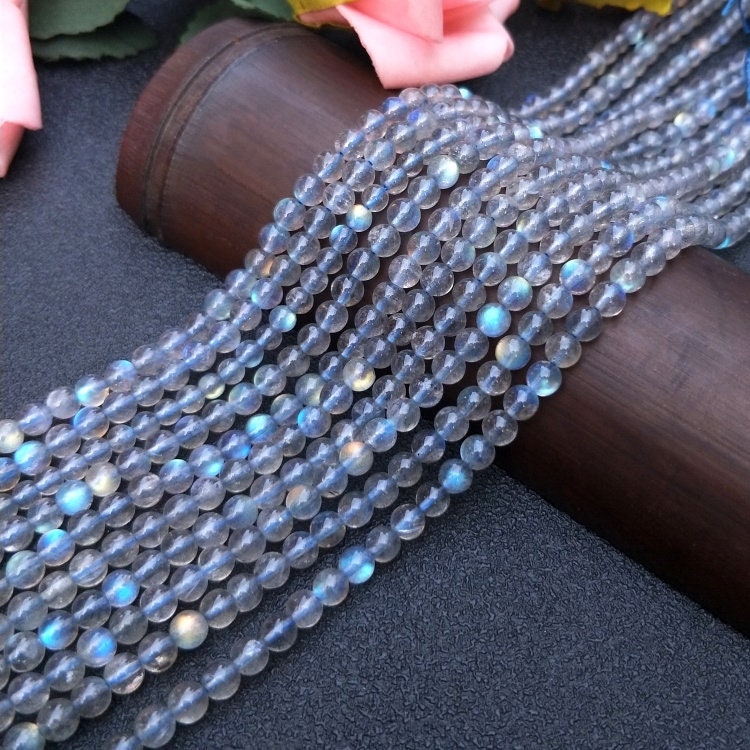 Perles de labradorite de qualité supérieure 4 mm 5 mm 6 mm 8 mm 10 mm 15''