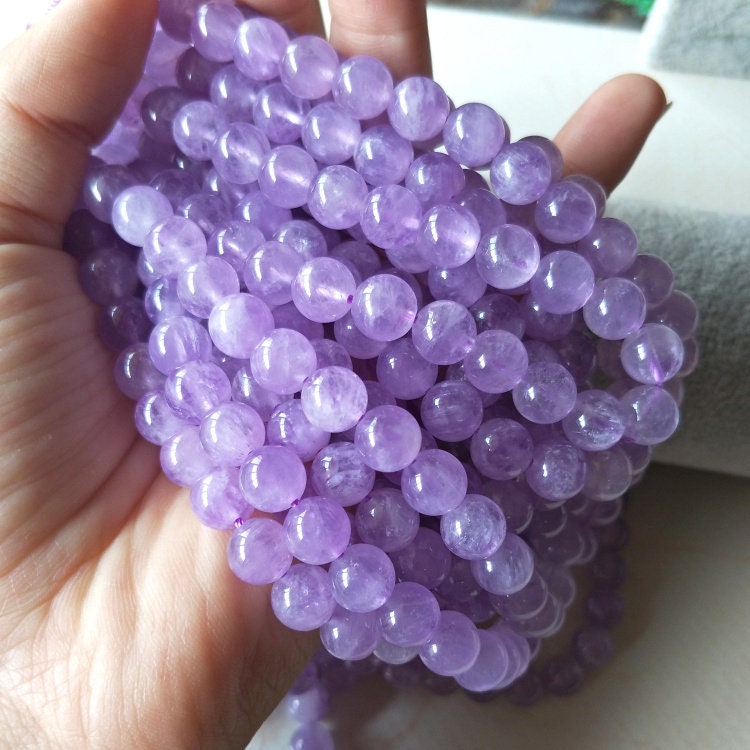 Lilla jade, naturlig ædelsten, rund ægte sten 6 mm 8 mm 10 mm