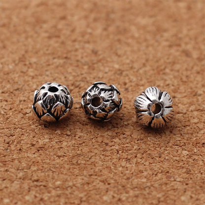 10 mm Lotus Spacer, antik guld, sølvfarvet legering, DIY smykkefund 30 stk.