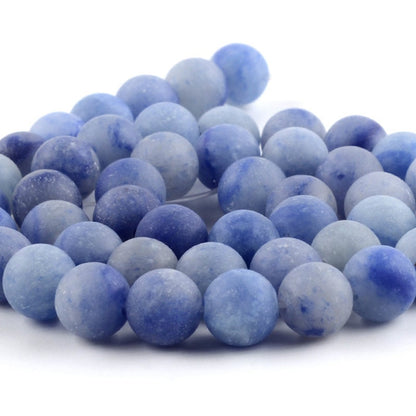 Blue Aventurine Matte Beads 4mm 6mm 8mm 10mm 12mm 15''