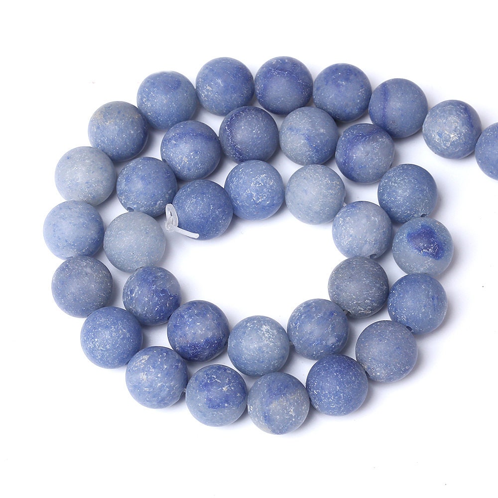 Blue Aventurine Matte Beads 4mm 6mm 8mm 10mm 12mm 15''