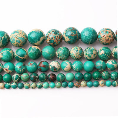 Green Sea Sediment Imperial Jasper Beads 4mm 6mm 8mm 10mm 12mm 15''