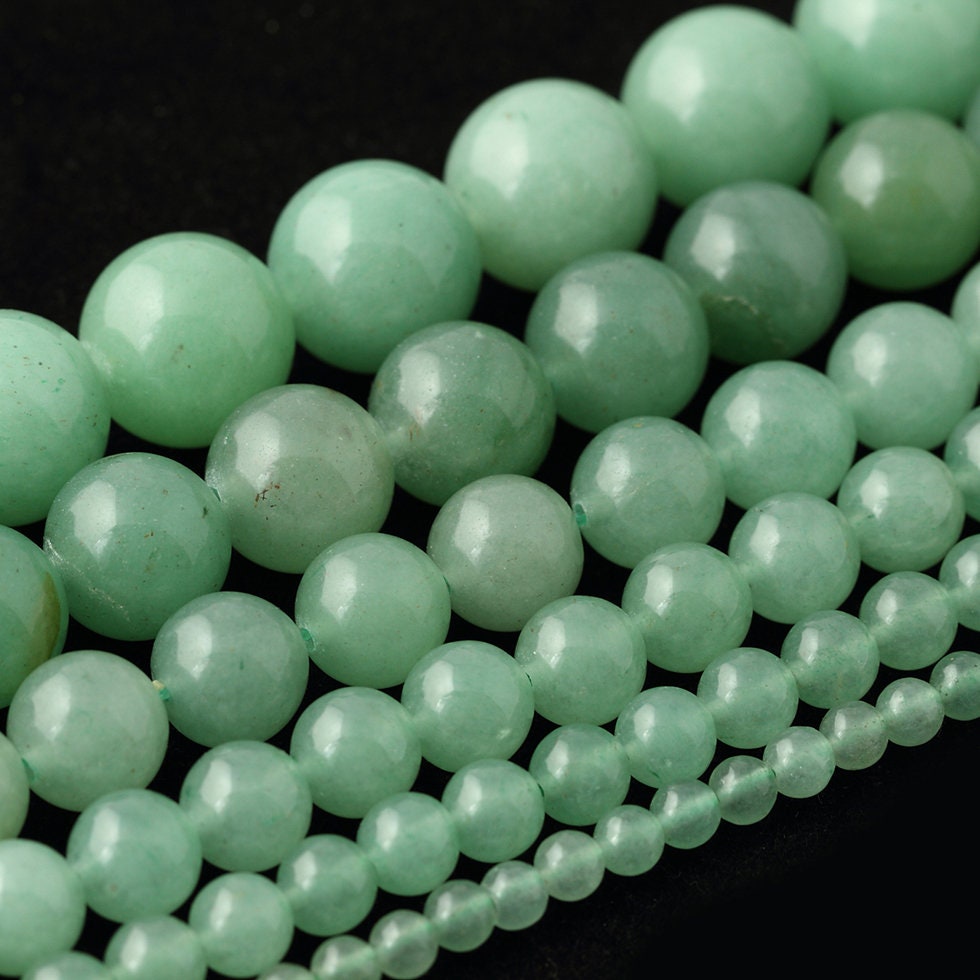 Green Aventurine , Natural Gemstone , Round Stone  4mm 6mm 8mm 10mm 12mm