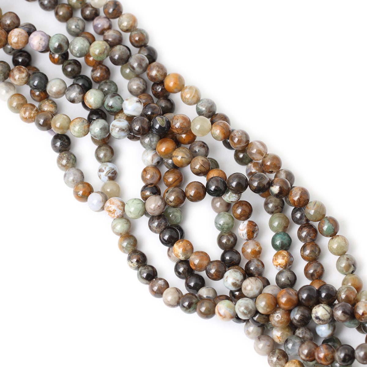 Afrikansk jade, naturlig ædelsten, rund sten 6mm 8mm 10mm 15''