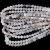 Black White Agate Matte Beads 4mm 6mm 8mm 10mm 15''