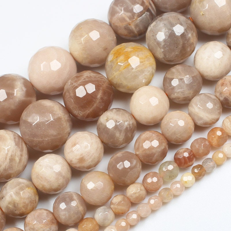 Sunstone Faceted Beads 6mm 8mm 10mm 12mm 15''