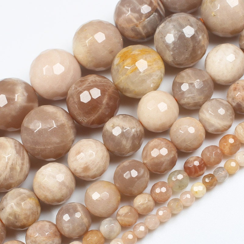 Sunstone Faceted Beads 6mm 8mm 10mm 12mm 15''