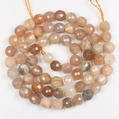 Sunstone Faceted Beads 6mm 8mm 10mm 12mm 15''