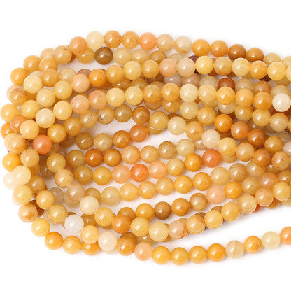 Mix Yellow Jade Beads 6mm 8mm 10mm 15''