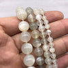 Perles de pierre de lune blanche 4 mm 6 mm 8 mm 10 mm 15''