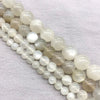 Perles de pierre de lune blanche 4 mm 6 mm 8 mm 10 mm 15''