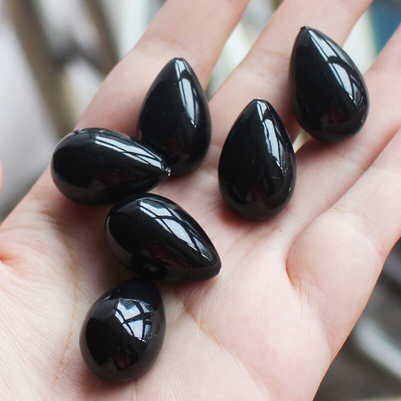 Perles de coquillage en forme de larme, semi-percées, 16 x 25 mm, 2 pièces